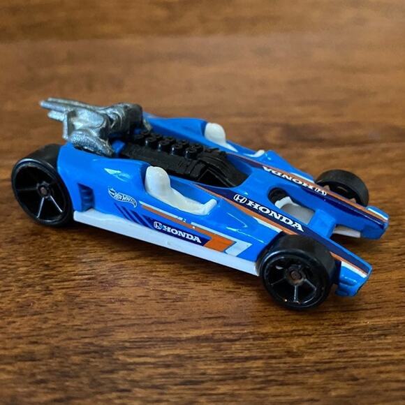 Vintage 2015 Hotwheels Honda Racer Blue Car - Picture 1 of 5
